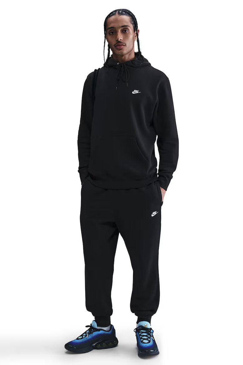 Nike Худи Club с джоб кенгуру Черен