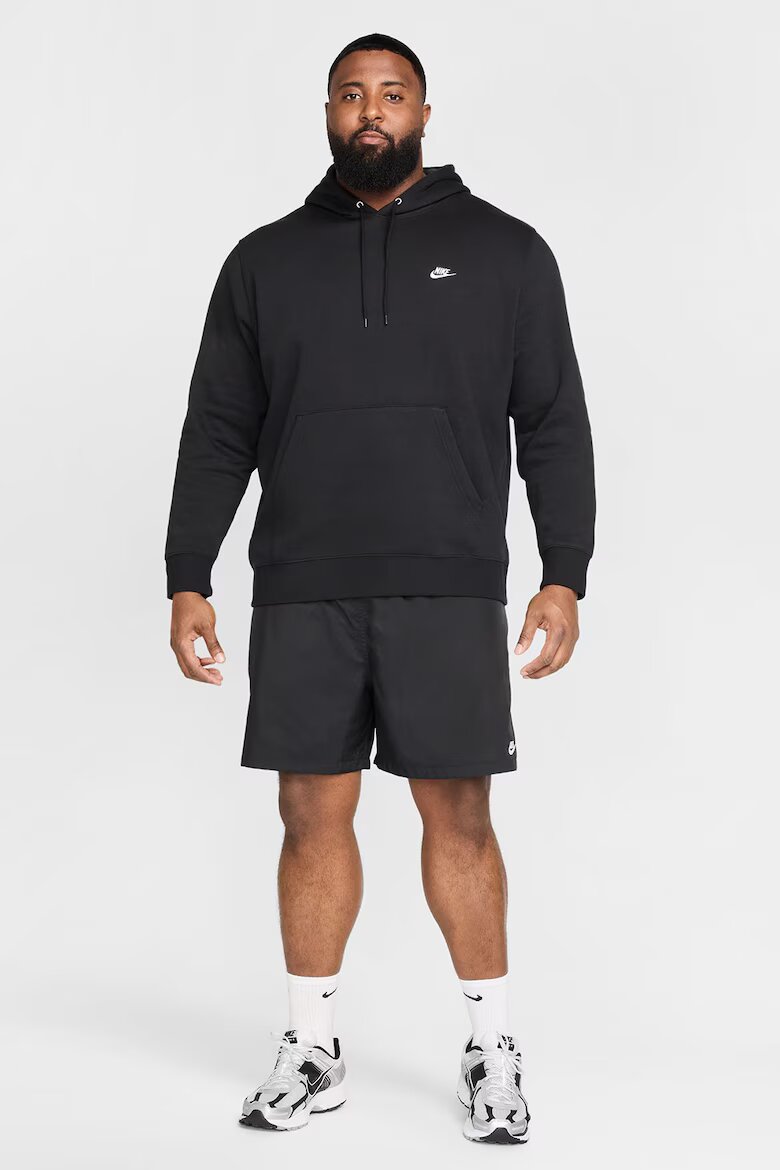 Nike Худи Club с джоб кенгуру Черен