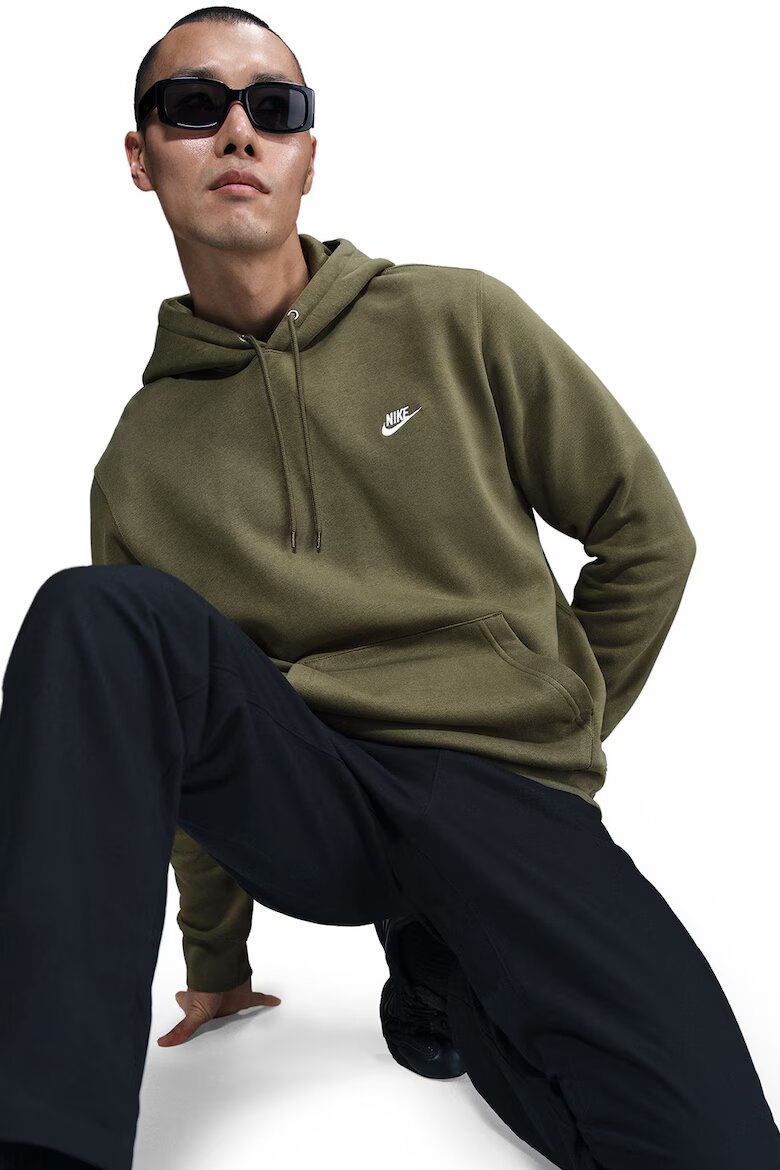 Nike Худи Club с джоб кенгуру Маслинено зелено