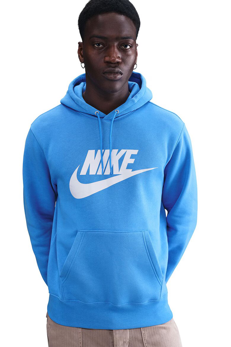 Nike Худи Club с лого Бял/Ледено синьо