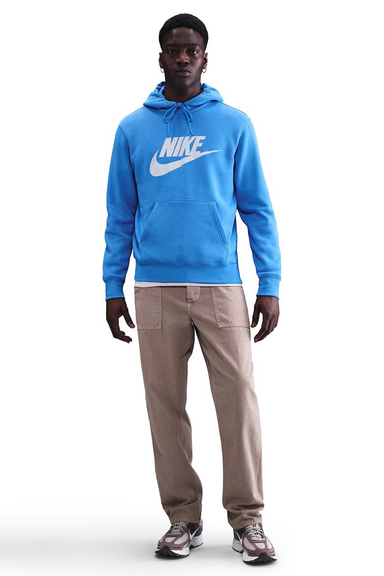 Nike Худи Club с лого Бял/Ледено синьо