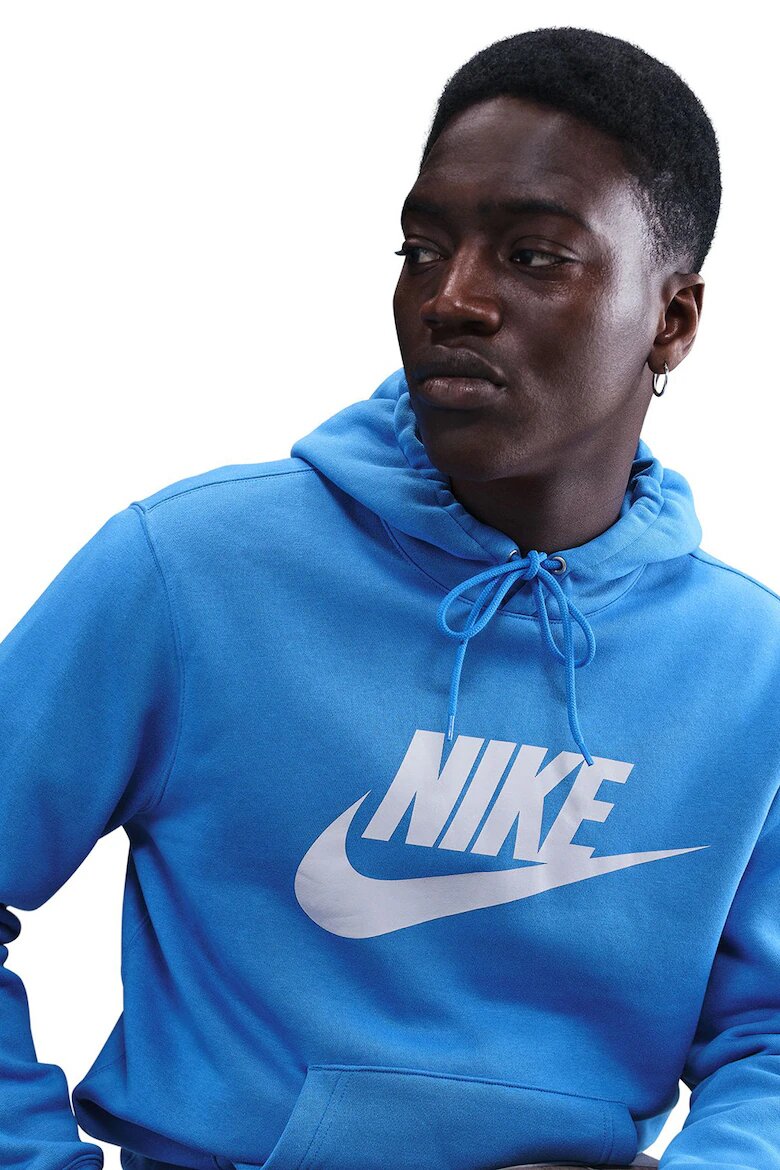 Nike Худи Club с лого Бял/Ледено синьо