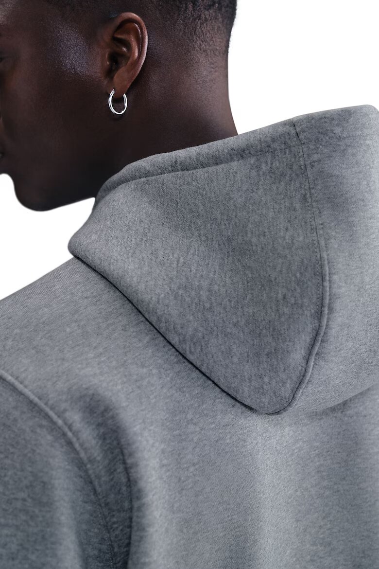 Nike Худи Club с лого Бял/Сив меланж