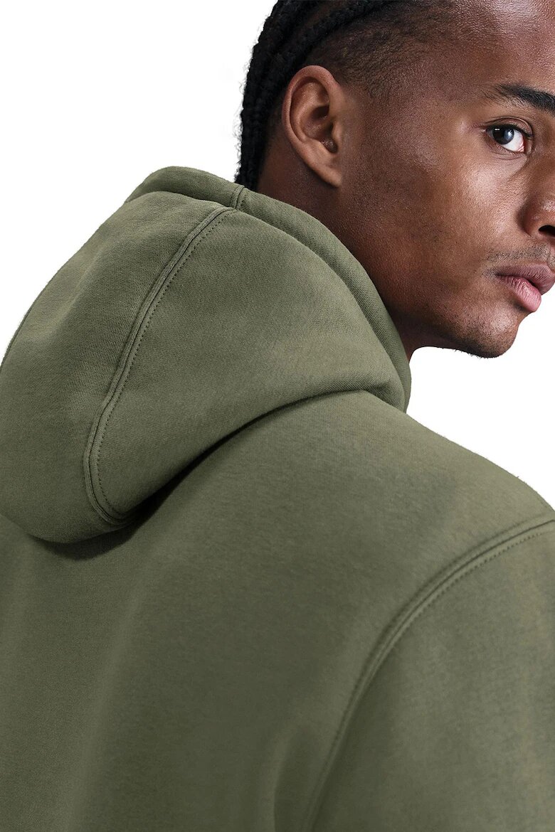 Nike Худи Club с цип и лого Бледо каки