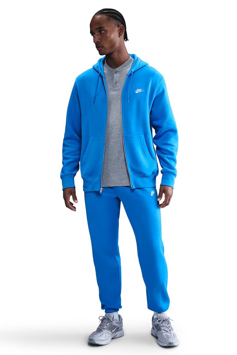 Nike Худи Club с цип и лого Кралско Синьо