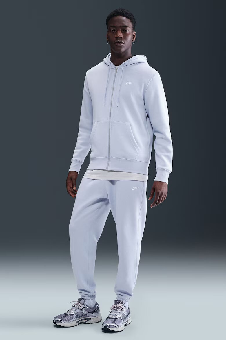Nike Худи Club с цип и лого Пастелносин