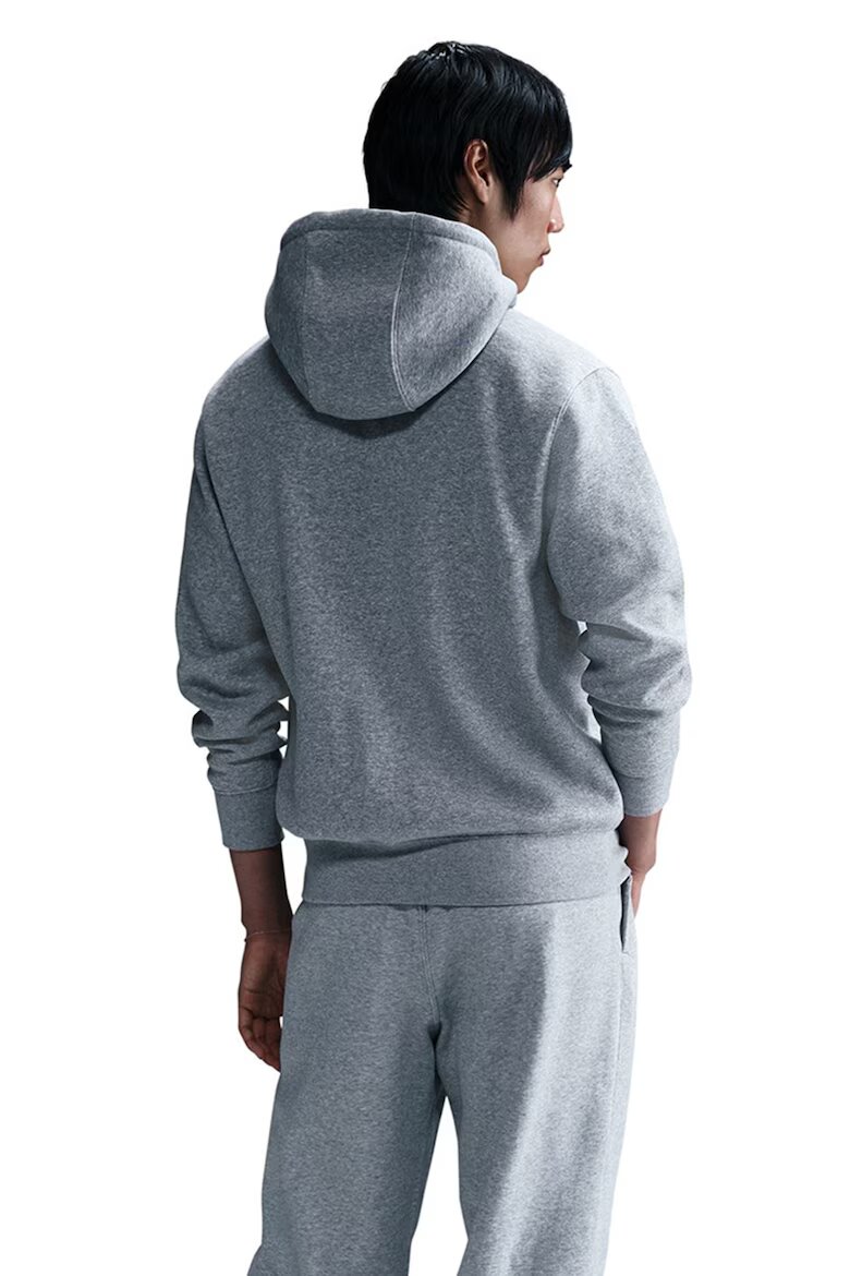 Nike Худи Club с цип и лого Сив меланж