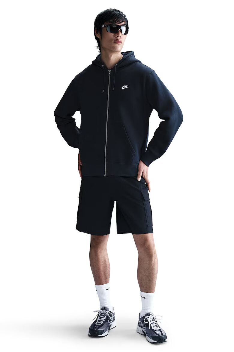 Nike Худи Club с цип и лого Ултрамарин синьо