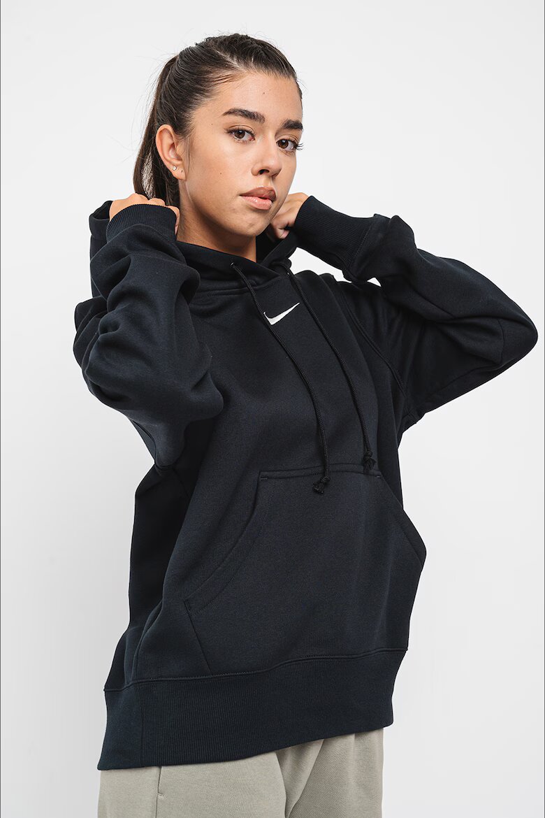 Nike Худи Phoenix с джоб кенгуру Черен