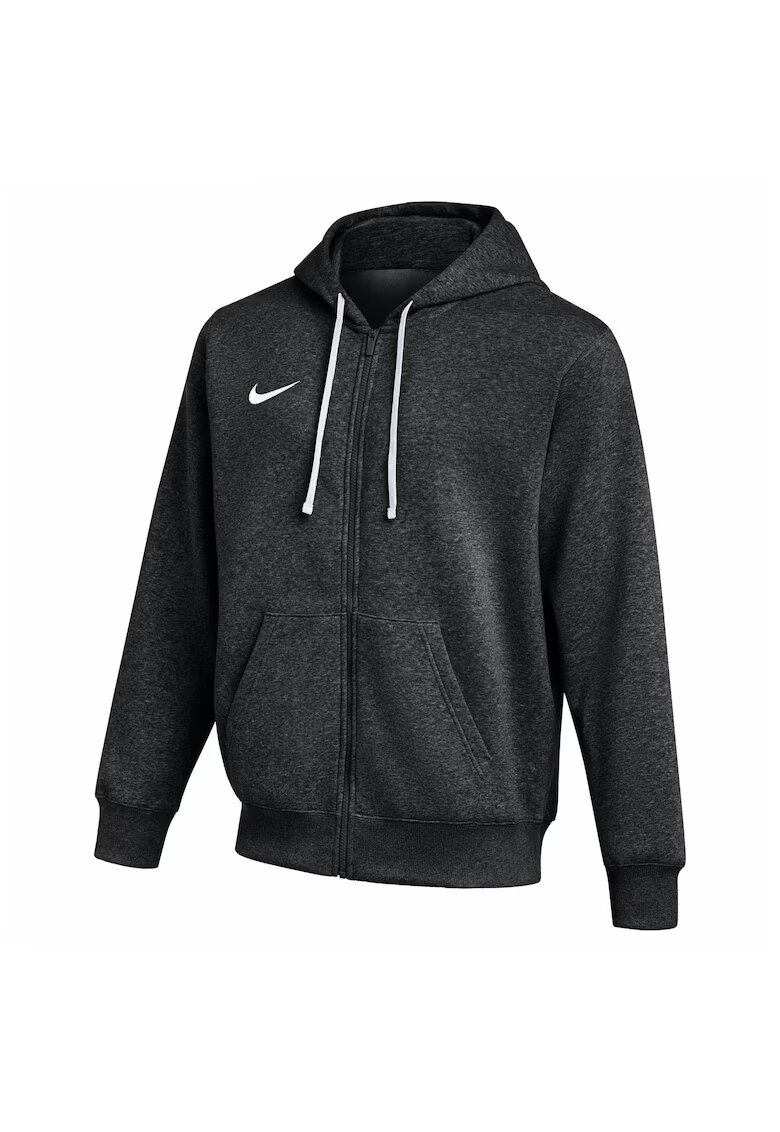 Nike Худи с памук с малко лого и цип - Черен