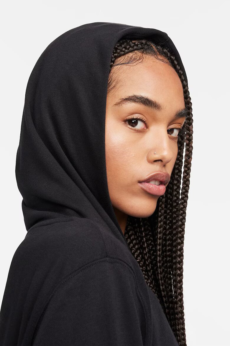 Nike Худи с памук с цип Черен
