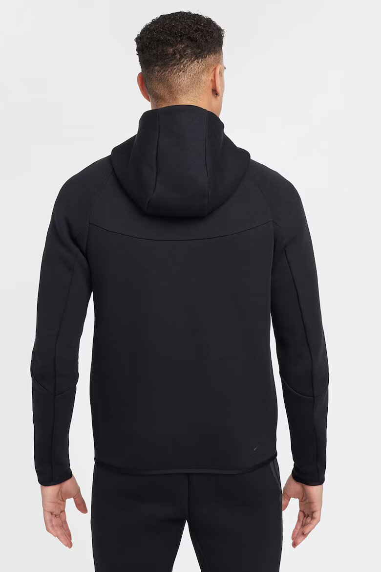 Nike Худи с цип и лого Черен