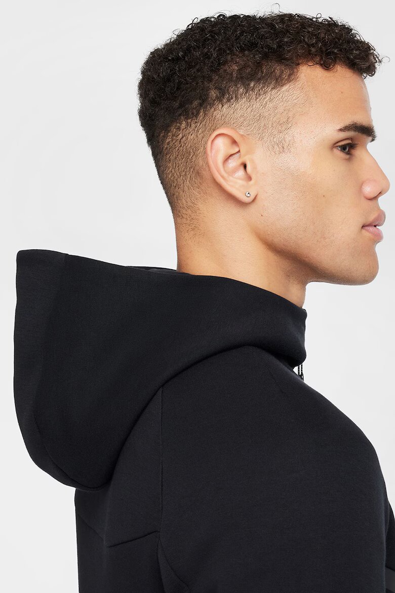 Nike Худи с цип и лого Черен