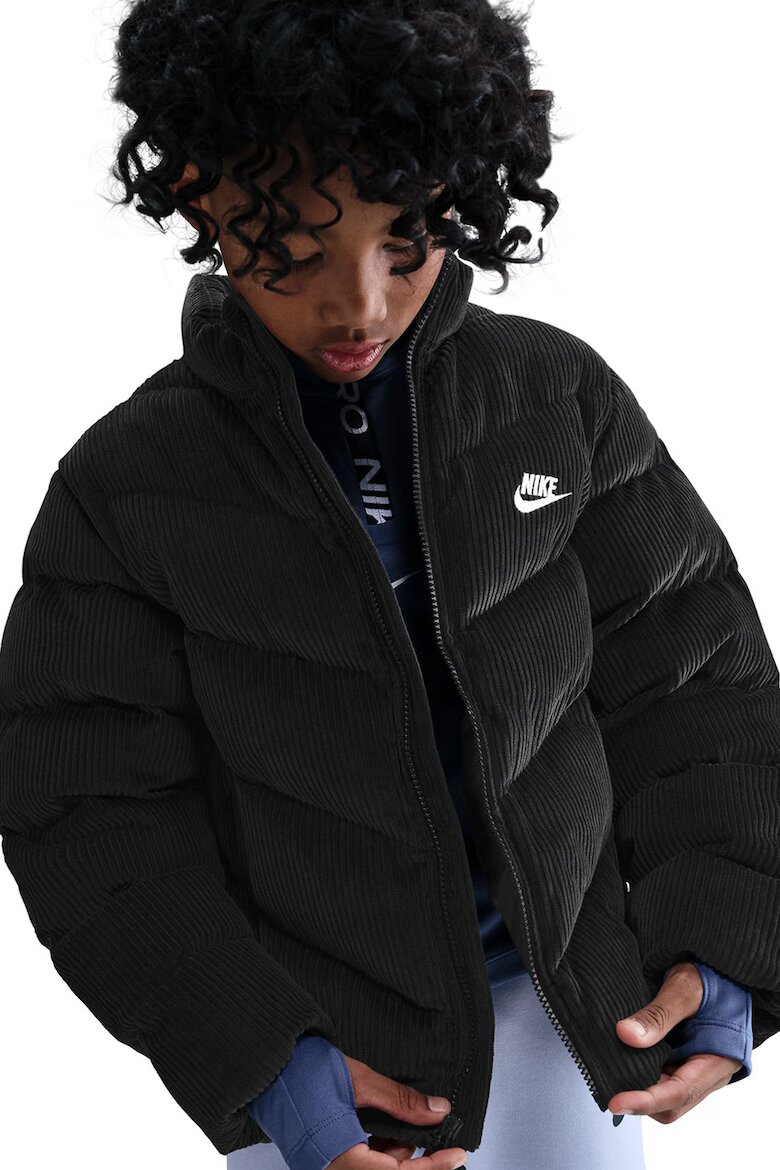 Nike Капитонирано зимно яке Бял/Черен