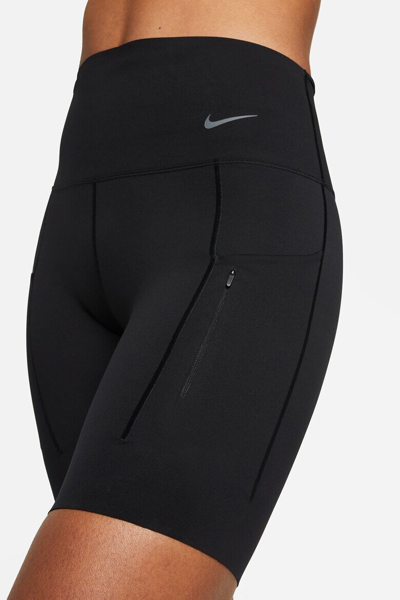 Nike Къс фитнес клин Go Dri-Fit с висока талия Черен