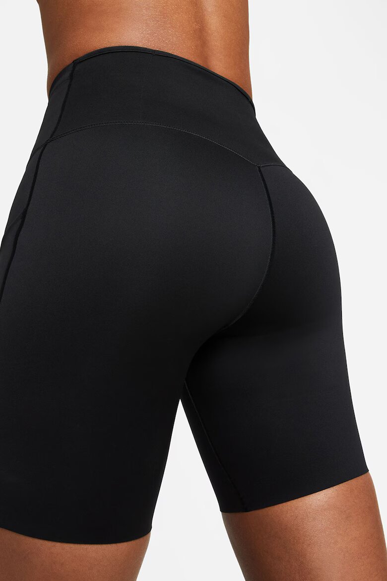 Nike Къс фитнес клин Go Dri-Fit с висока талия Черен