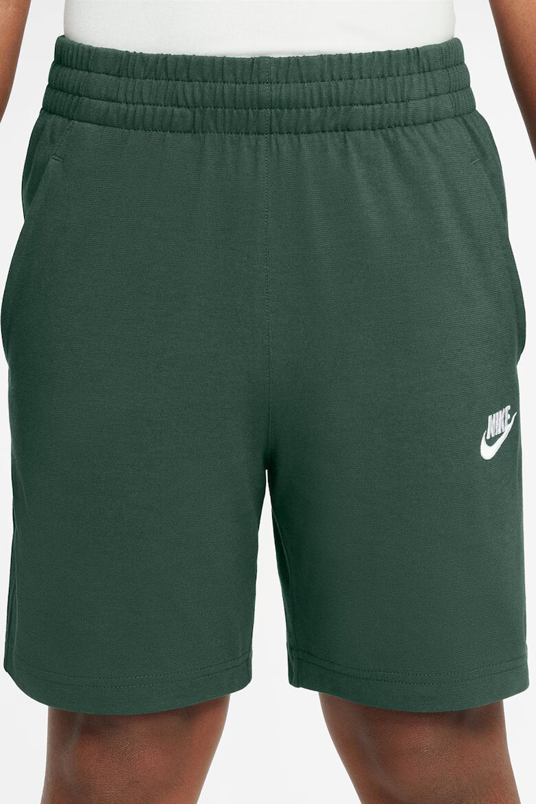 Nike Къс панталон Club с висока талия и връзки Зелени аспержи