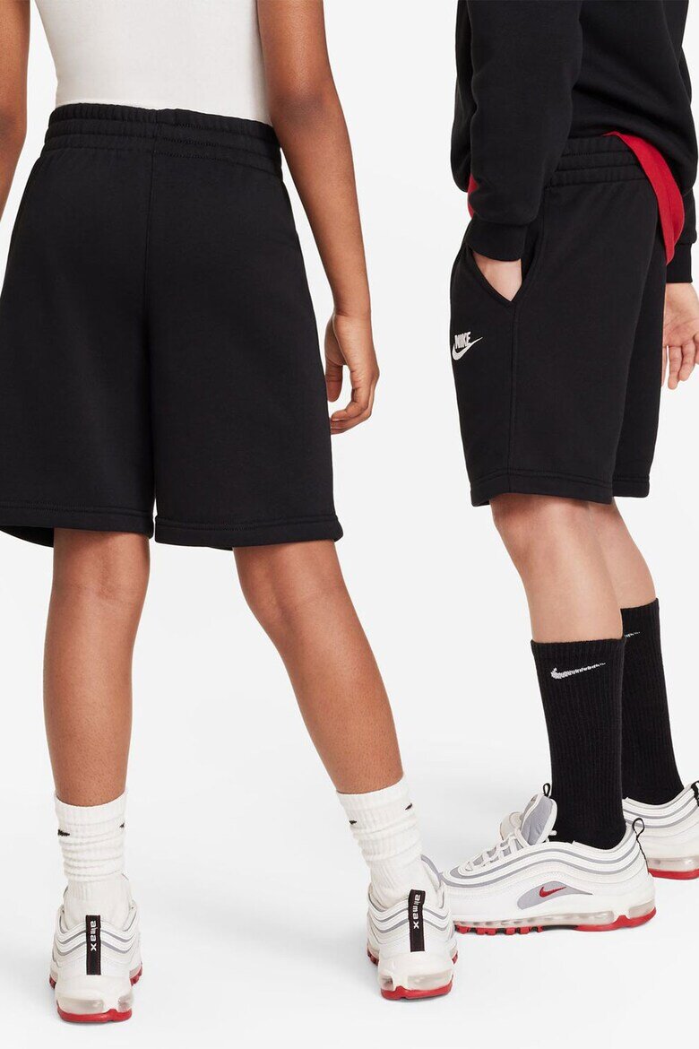 Nike Къс панталон с връзка и лого Черен