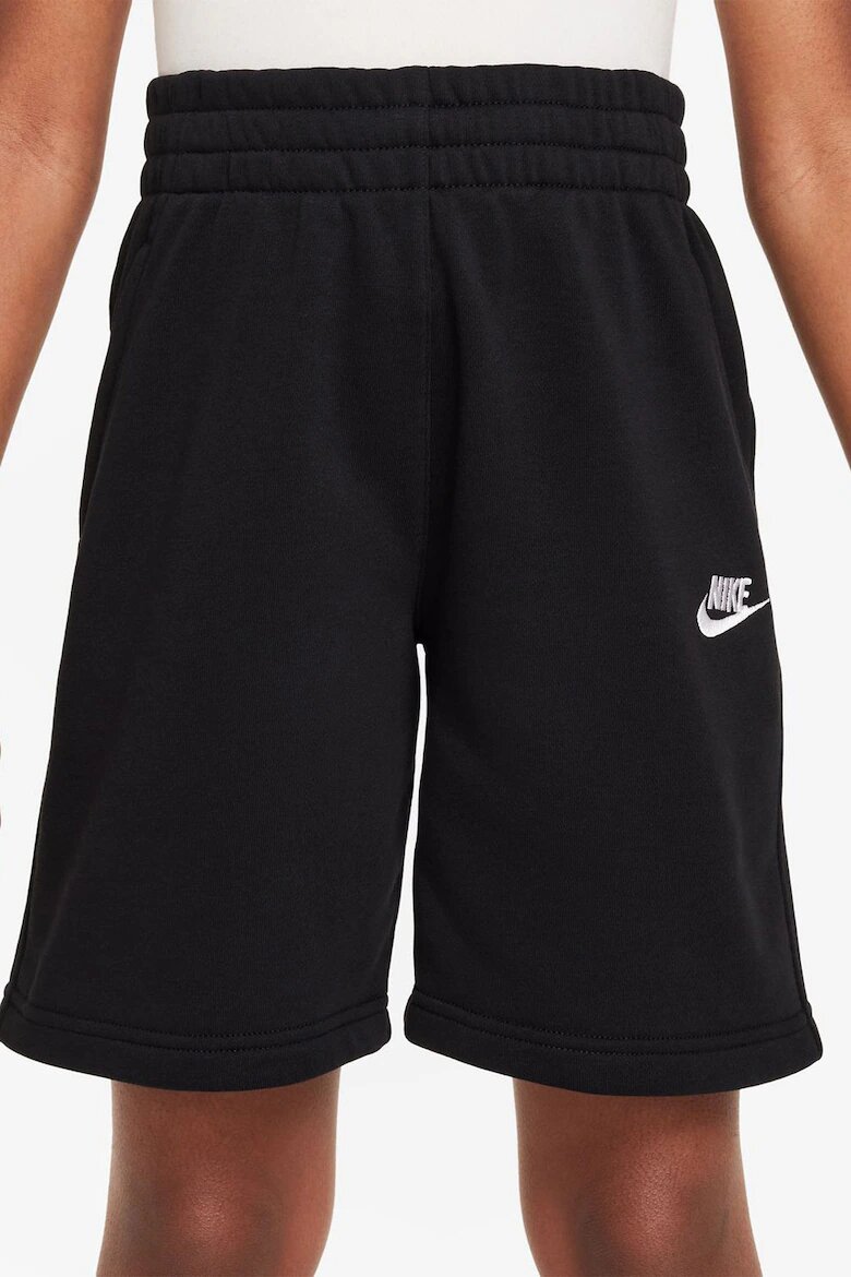 Nike Къс панталон с връзка и лого Черен