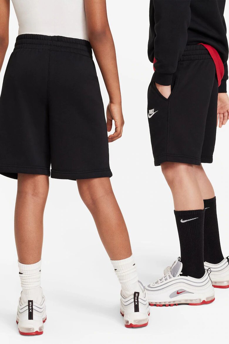 Nike Къс панталон с връзка и лого Черен