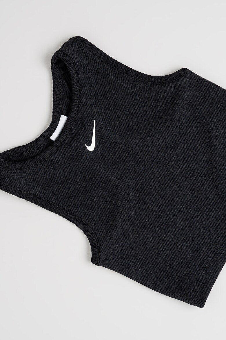 Nike Къс топ с лого Черен