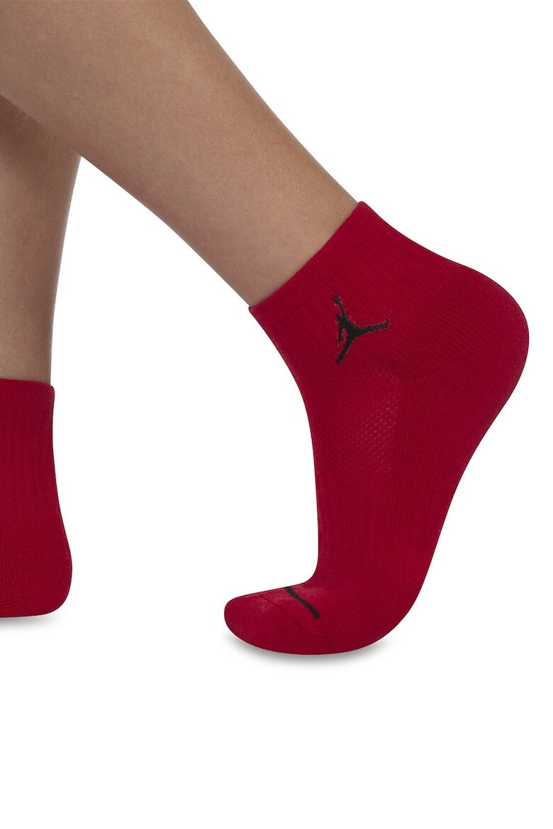 Nike Къси баскетболни чорапи Jordan - 3 чифта Червен/Черен/Бял