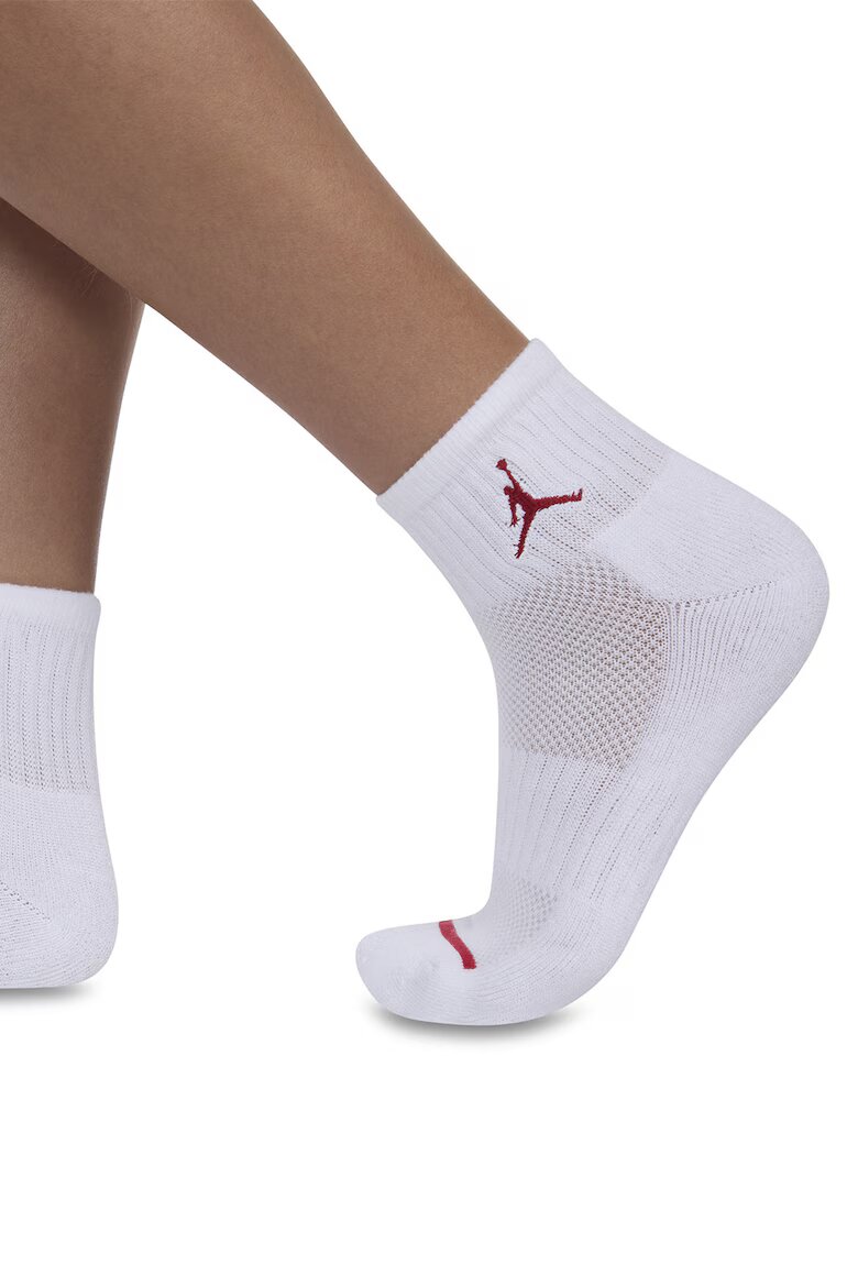 Nike Къси баскетболни чорапи Jordan - 3 чифта Червен/Черен/Бял