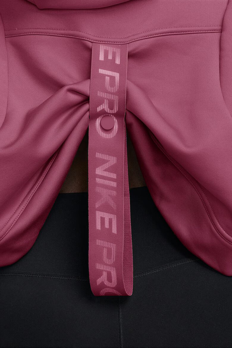 Nike Късо худи с Therma-FIT и лого Тъмнорозов