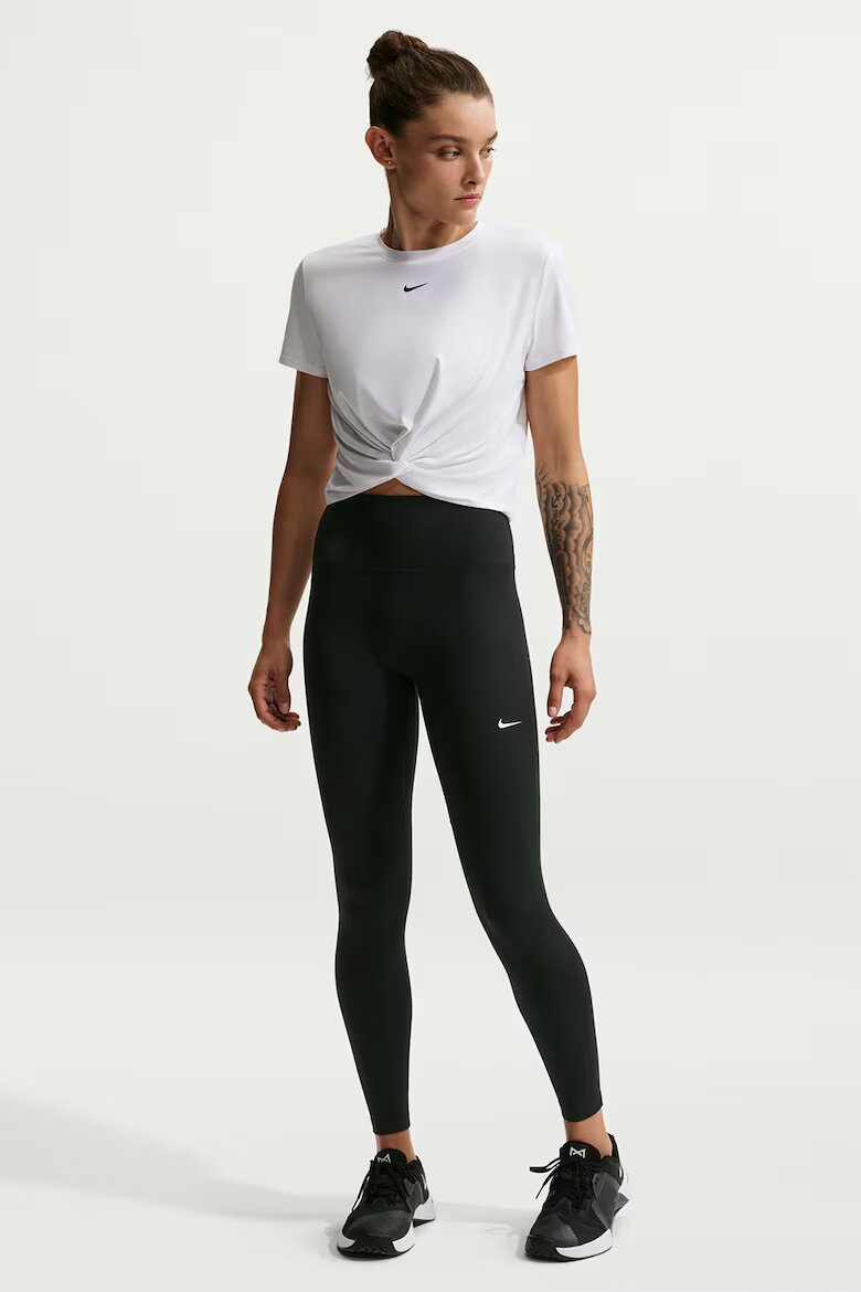Nike Клин с лого и висока талия Черен