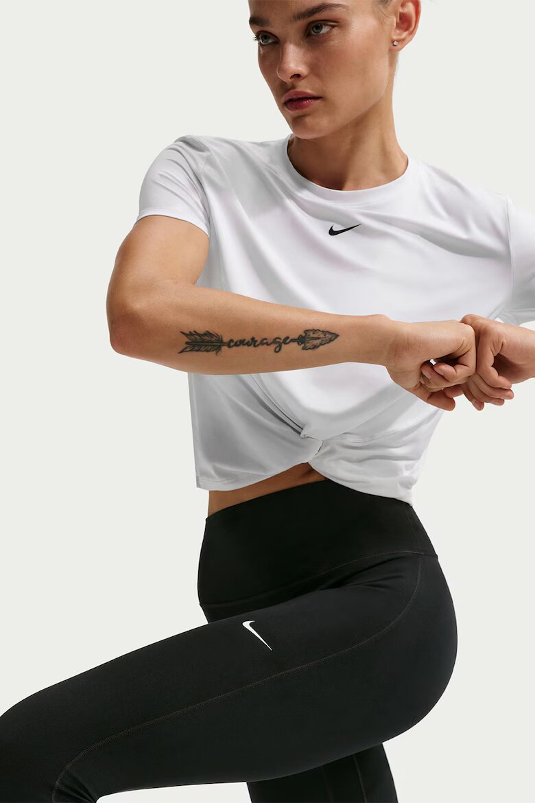 Nike Клин с лого и висока талия Черен