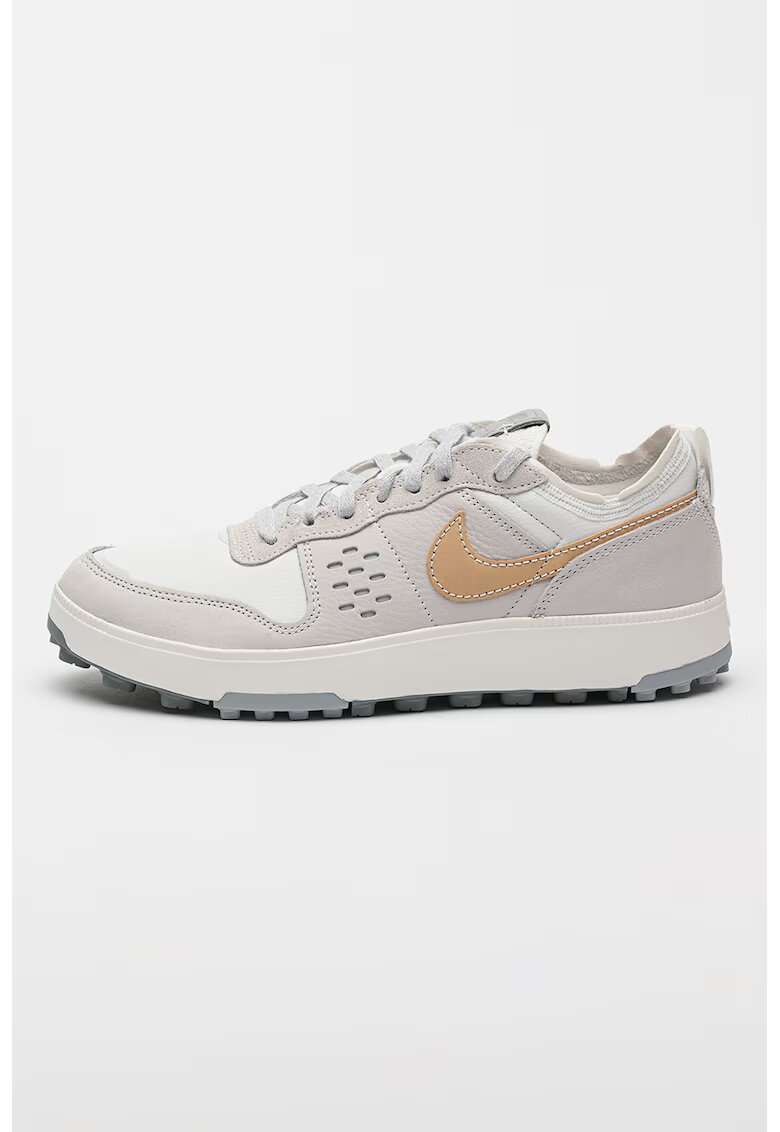 Nike Кожени маратонки C1TY - Светло сив/Бежов/Бял