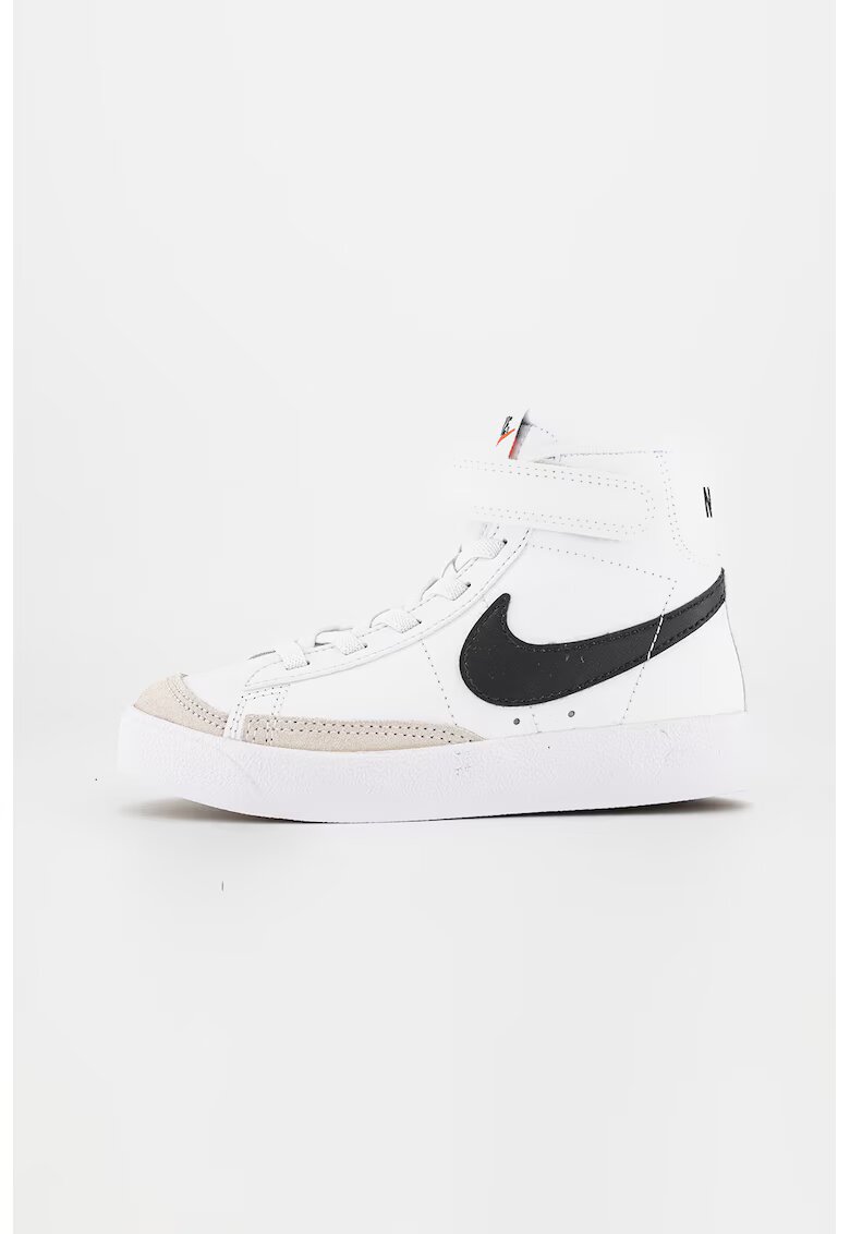 Nike Кожени спортни обувки Blazer Mid 77 - Бял/Черен