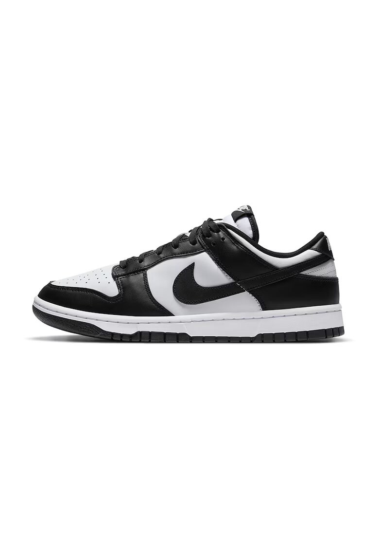 Nike Кожени спортни обувки Dunk Retro - Бял/Черен
