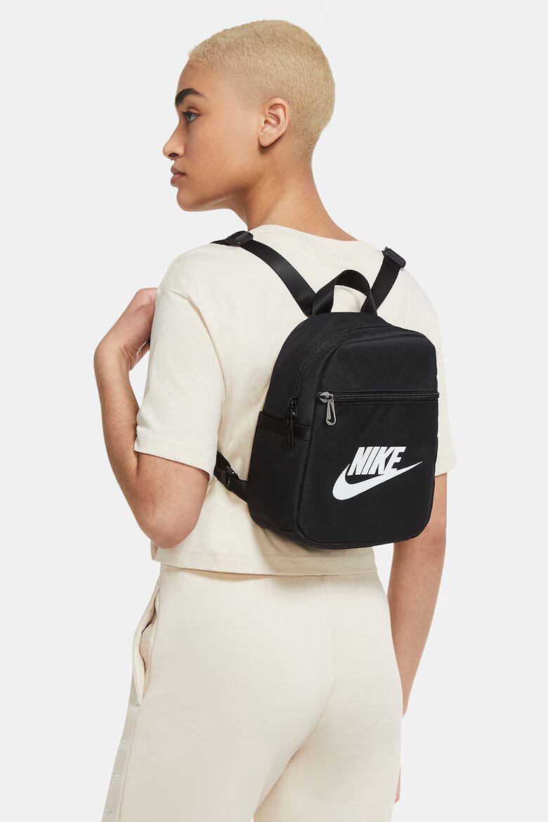 Nike Малка раница Futura 365 с лого Бял/Черен