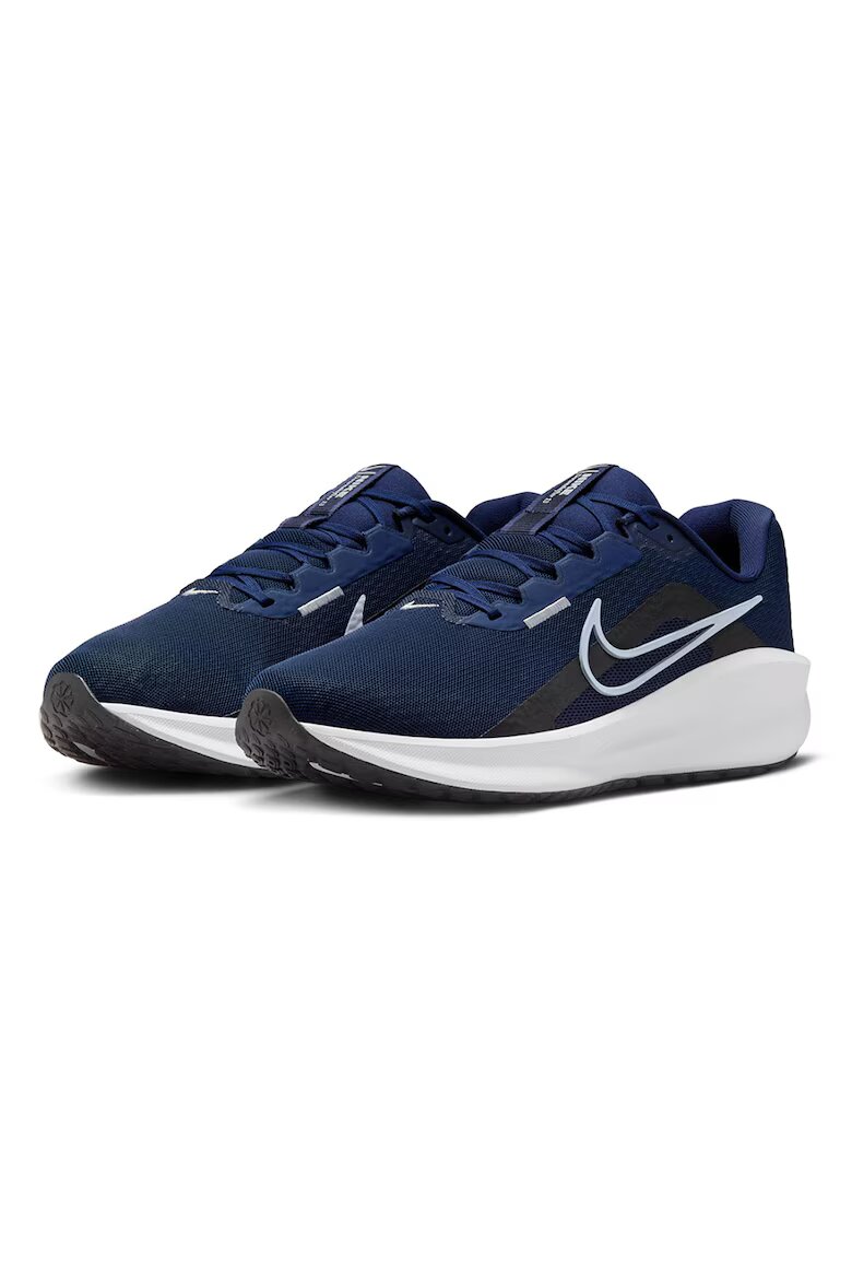 Nike Обувки Downshifter 13 Road за бягане с мрежа и лого Бял/Черен/Тъмносин