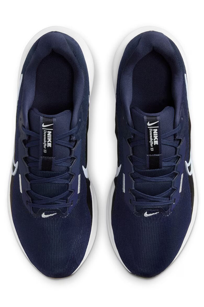 Nike Обувки Downshifter 13 Road за бягане с мрежа и лого Бял/Черен/Тъмносин