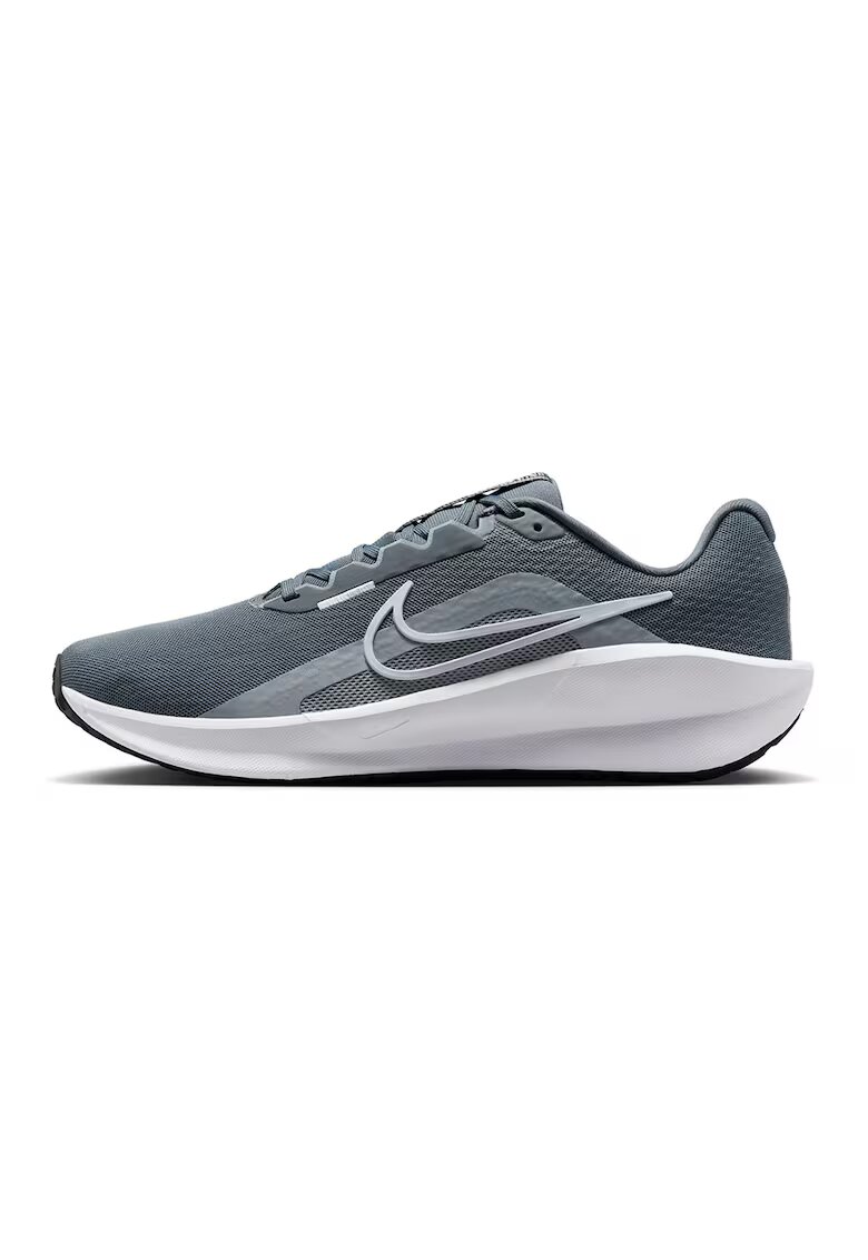 Nike Обувки Downshifter 13 Road за бягане с мрежа и лого - Бял/Черен/Тъмносин