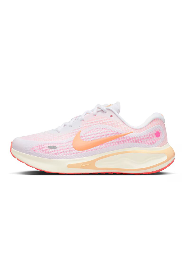 Nike Обувки Journey Run Road за бягане със светлоотразяване Бял/Бледооранжев/Розово