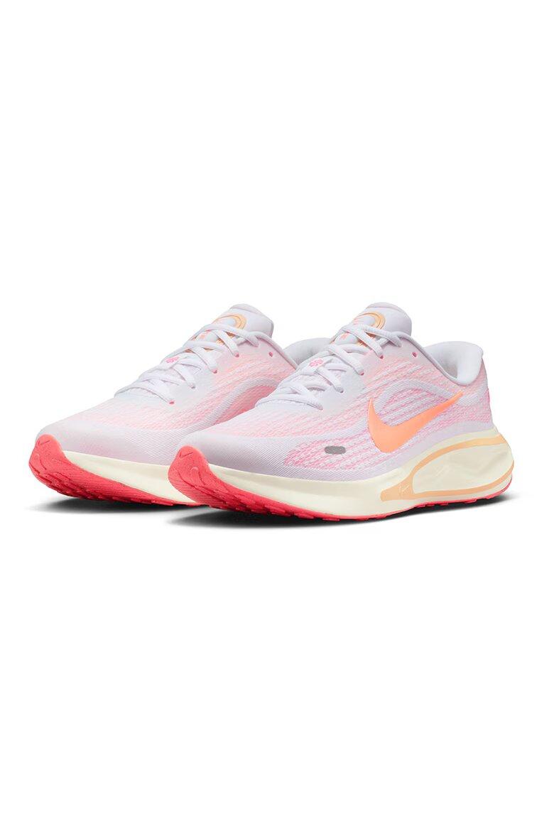 Nike Обувки Journey Run Road за бягане със светлоотразяване Бял/Бледооранжев/Розово