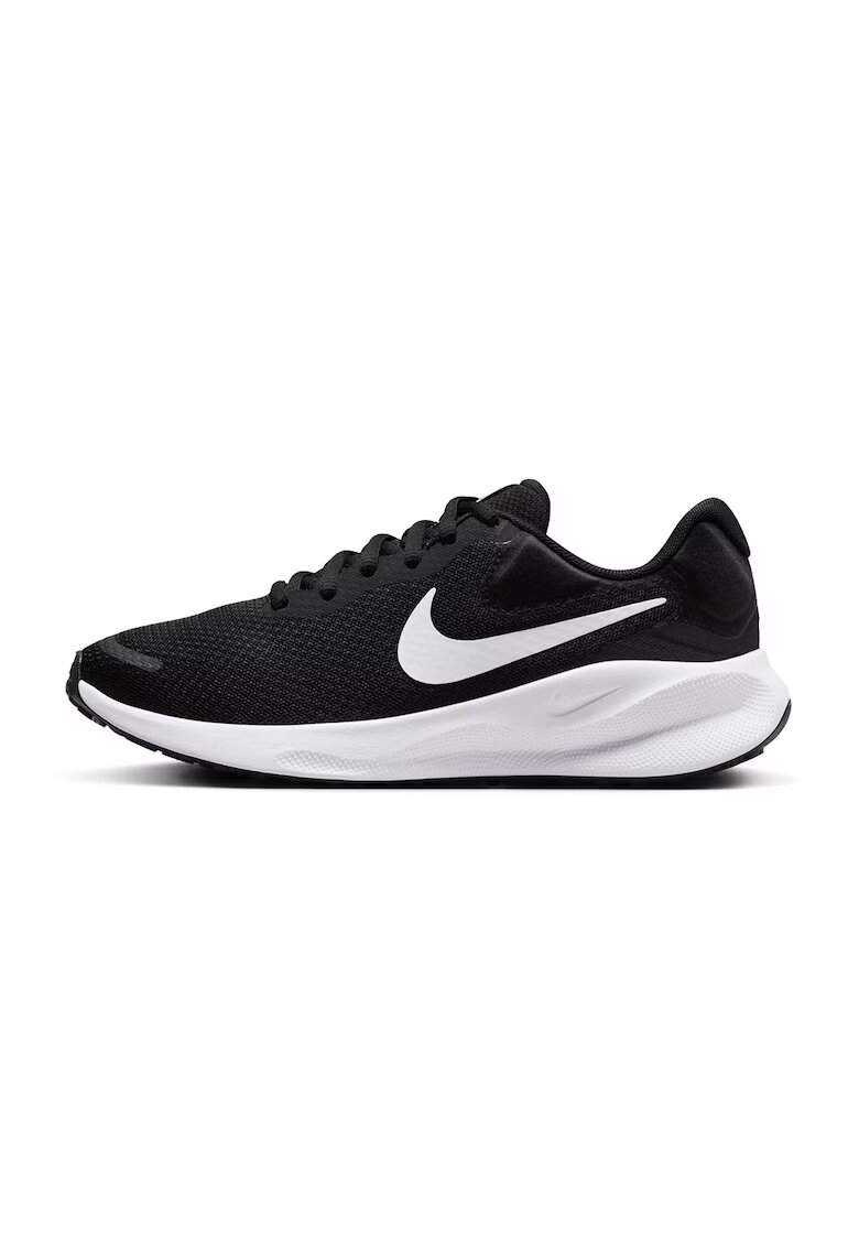 Nike Обувки Revolution 7 Road за бягане - Бял/Черен