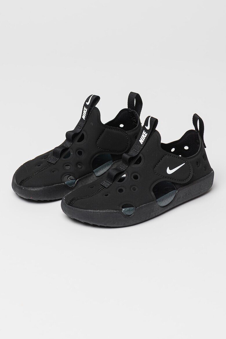 Nike Обувки с велкро и отвори Бял/Черен