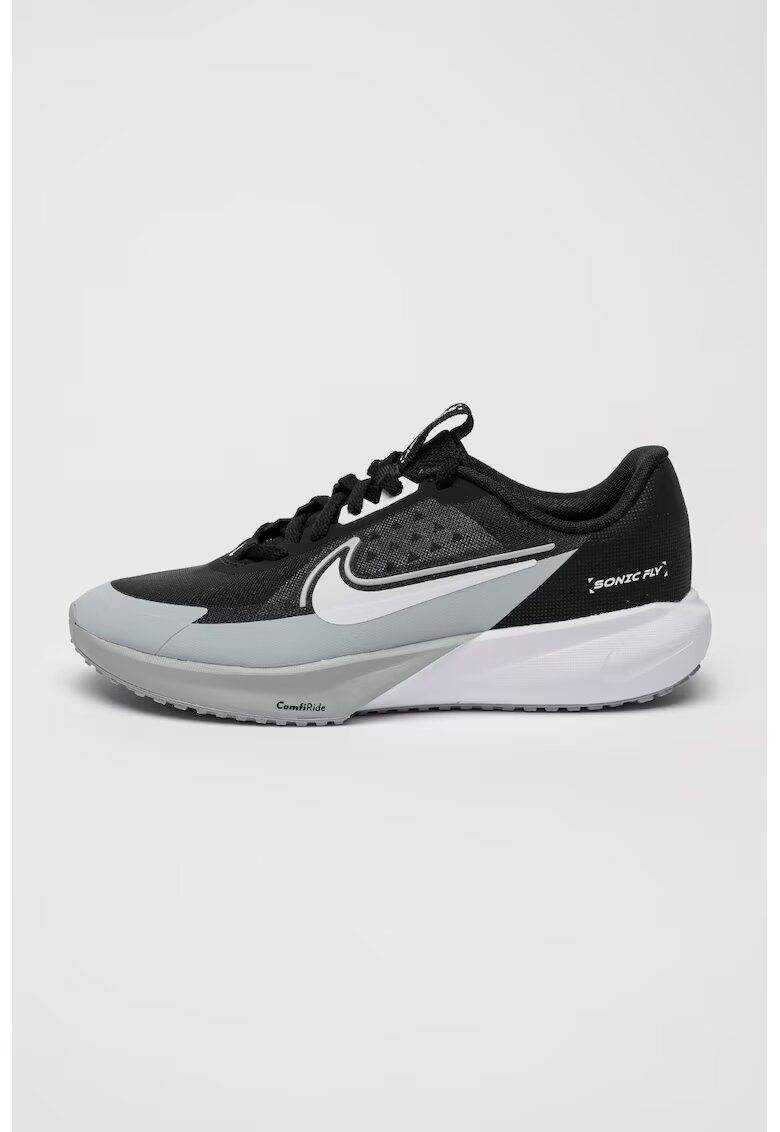 Nike Обувки Sonic Fly за бягане - Бял/Черен/Пепеляво сиво