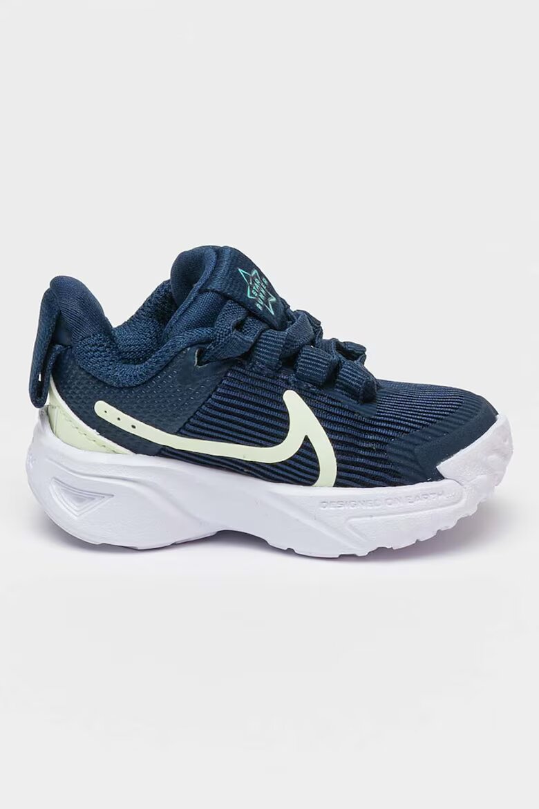 Nike Обувки Star Runner 4 за бягане със синтетика Бледозелен/Бял/Тъмносин