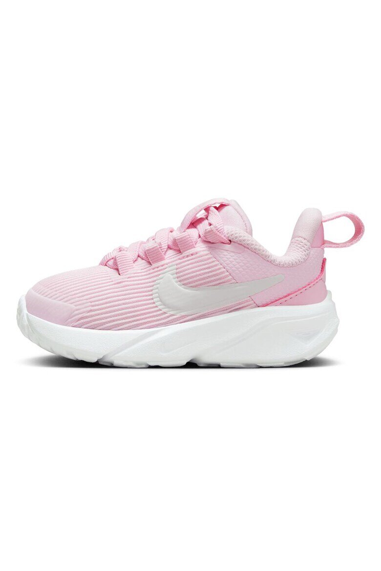 Nike Обувки Star Runner 4 за бягане със синтетика Пастелнорозов/Бял