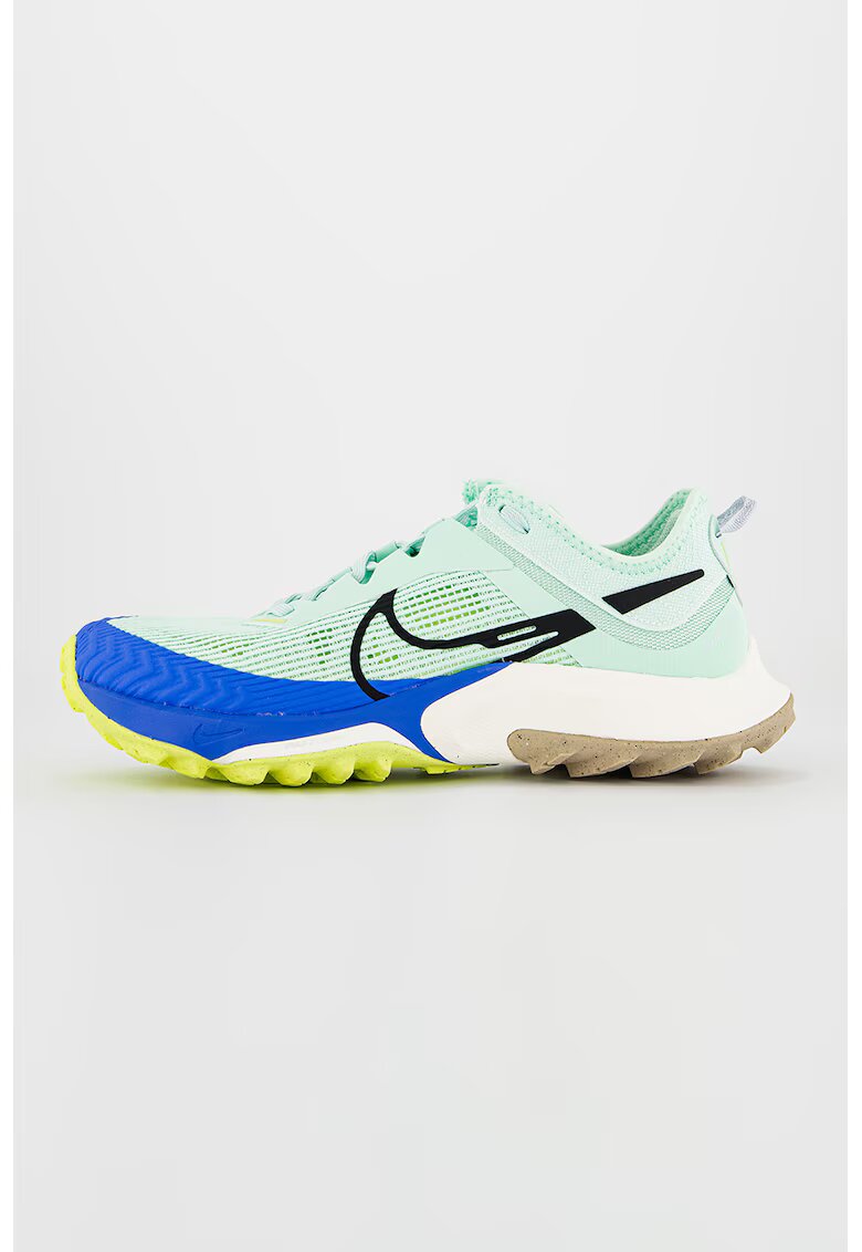 Nike Обувки за бягане Air Zoom Terra Kiger 8 - Жълт/Тъмносин/Ментово зелено