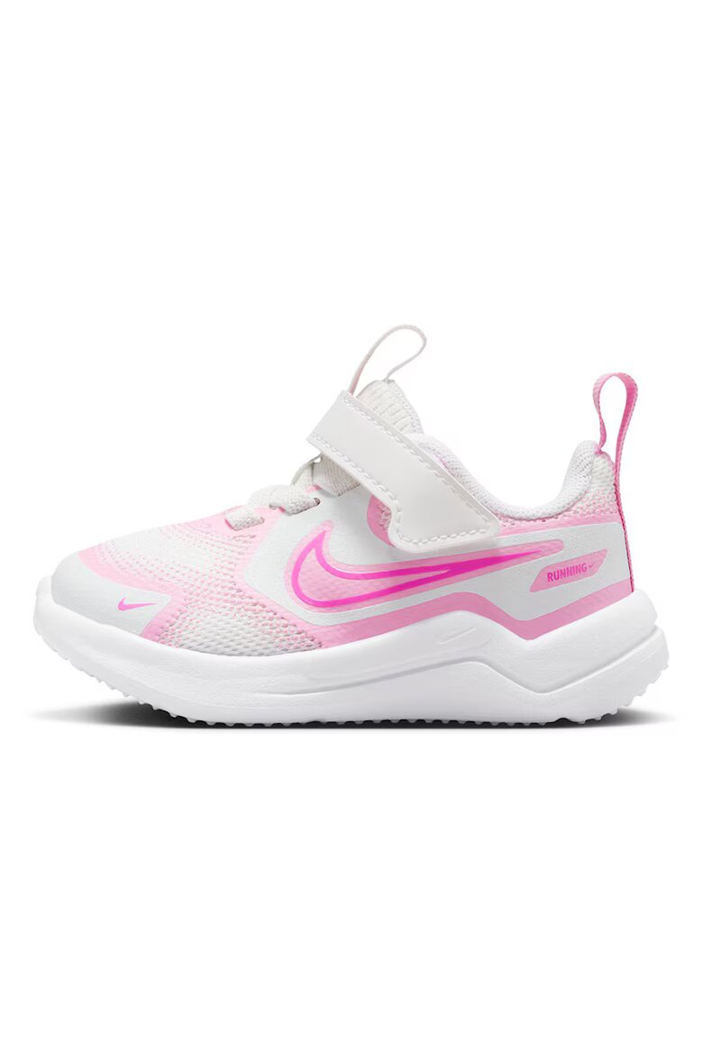 Nike Обувки за бягане Cosmic Runner с велкро Бял/Фуксия
