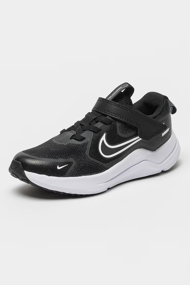 Nike Обувки за бягане Cosmic с велкро Черен/Бял