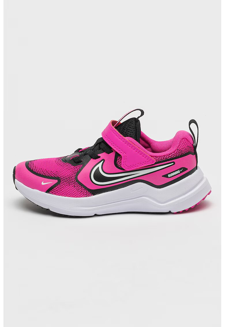 Nike Обувки за бягане Cosmic с велкро - Черен/Фуксия