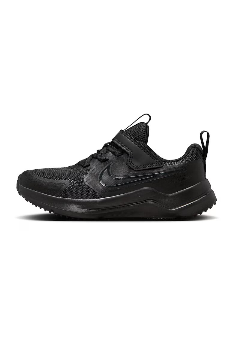 Nike Обувки за бягане Cosmic с велкро - Избеляло черно/Лайм зелено