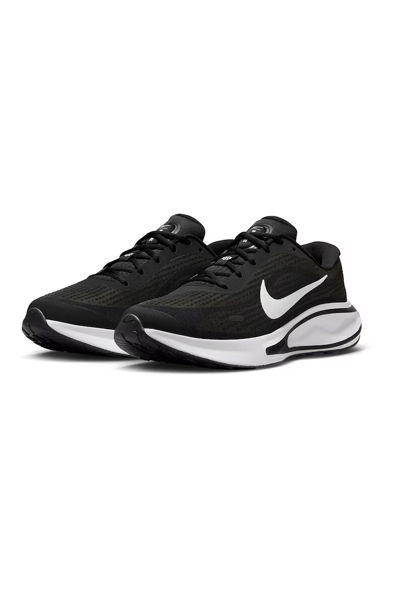 Nike Обувки за бягане Journey с мрежа и лого Бял/Черен/Антрацитно сиво